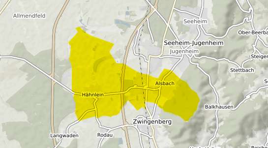 Immobilienpreisekarte Alsbach-H&auml;hnlein Alsbach